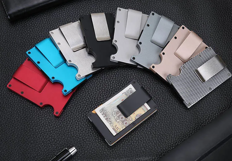 DIENQI Rfid визитница металлический минималистичный банковский держатель для карт защищенный мужской тонкий наличный кошелек Бизнес Мужской для кредитных карт Porte Carte