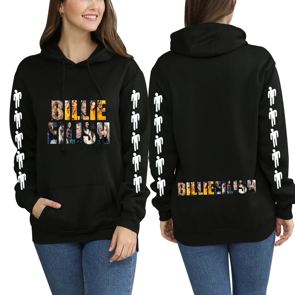 

2020 Billie Eilish Hoodies Sweatshirt Jacket Casual Oversized Hoodie Plus Size 4XL Merchandise Casual Trendy Fashion Clothing