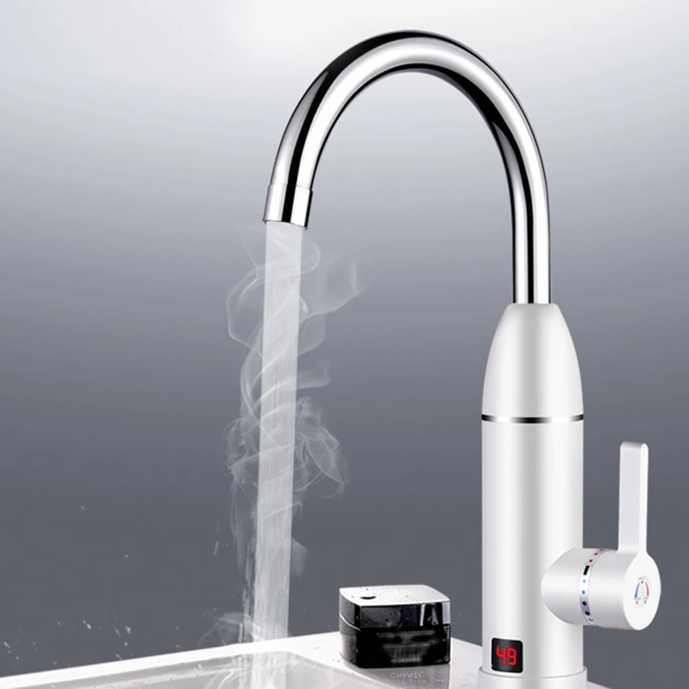 3000W Electric faucet LED digital display hot and cold water Stainless steel mixer heater kitchen sink | Бытовая техника