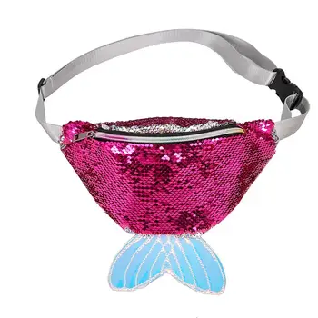 

Mermaid Sequins Waist Bag Women Colorful Fashion Fanny Pack Girls Chest Belt Bag For Teenage Lady Waist Pack Glitter Phone Pouch