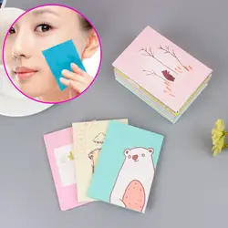 Тканевая бумага фильтровальная бумага очищающее масло для лица макияж милый мультфильм впитывает распутывание лица очищающее средство
