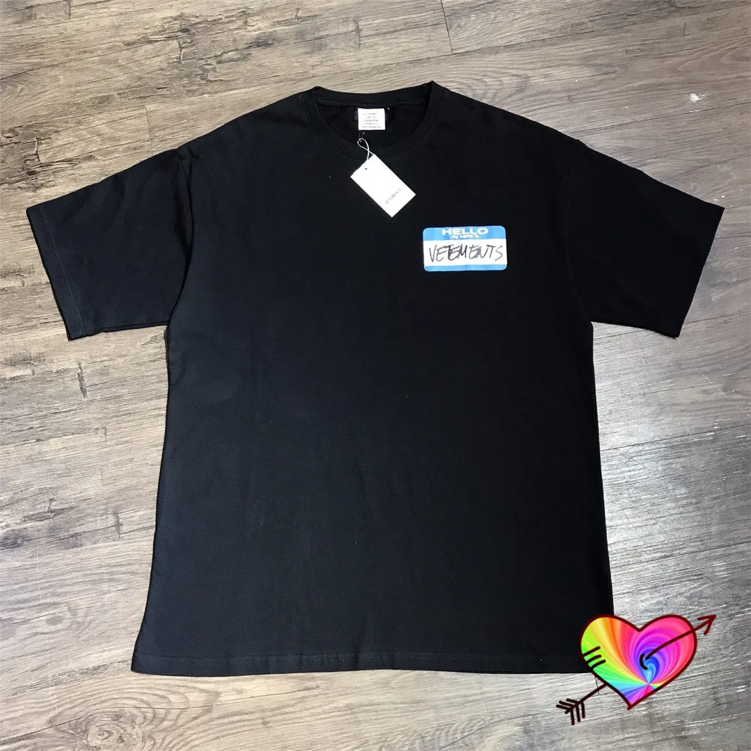 Washed Vetements Label T Shirt 2022 Men Women 1:1 High Quality Back Tonal Logo Embroidered Vetements Tee VTM Tops Short Sleeve tee shirts