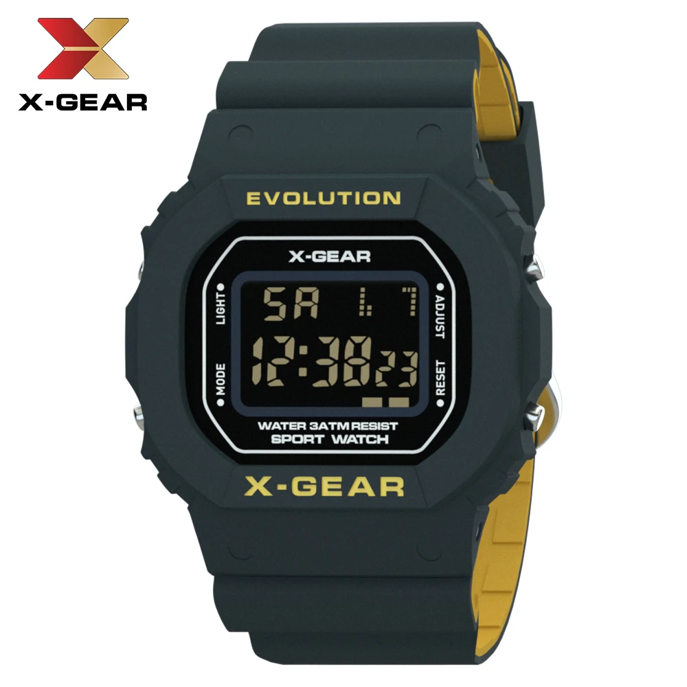 X-GEAR мужские часы модные супер классические цифровые часы унисекс Мужские наручные часы Прямоугольные детские спортивные часы - Цвет: X10021