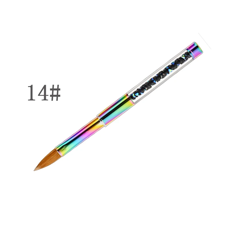 Acrylic Nail Brush Nail Extension UV Gel Builder Tool Professional DIY Carving Nail Art Pen Tools Acrylic Powder Nail Brush 2024