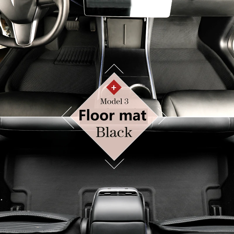 Fully Surrounded Special Foot Pad For Tesla Model 3 Waterproof Non-Slip Floor Mat TPE XPE trunk mats Accessories Mat -