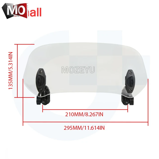 Motorcycle Windshield Extension Spoiler Windscreen Air Deflector For Suzuki VS 600 800 DL650 DL1000 DL250 V-STROM 650 1000 XT Small 1