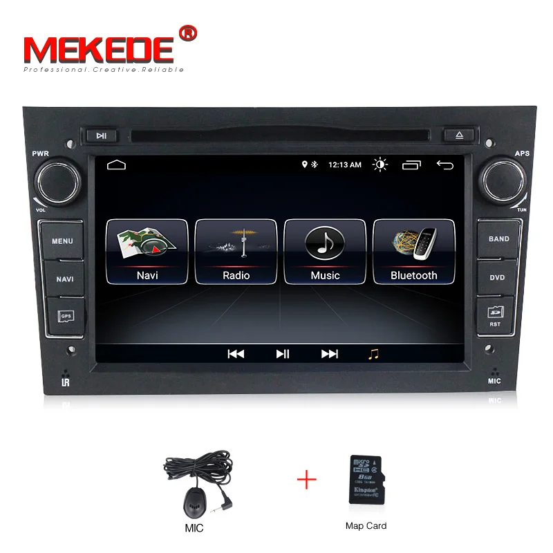 MEKEDE Android 8,1 Автомобильная dvd-навигационная система плеер для Opel Astra Vectra Antara Zafira Corsa с SWC WIFI BT 3g - Цвет: black