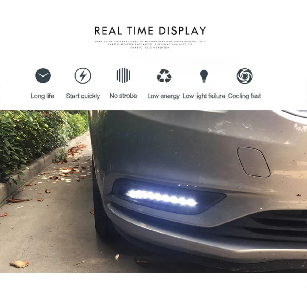 Светодиодный фонарь дневного света для Buick GL8- высокой яркости светодиодный DRL направляющий светодиодный противотуманный фонарь с поворотным сигналом, 1 пара