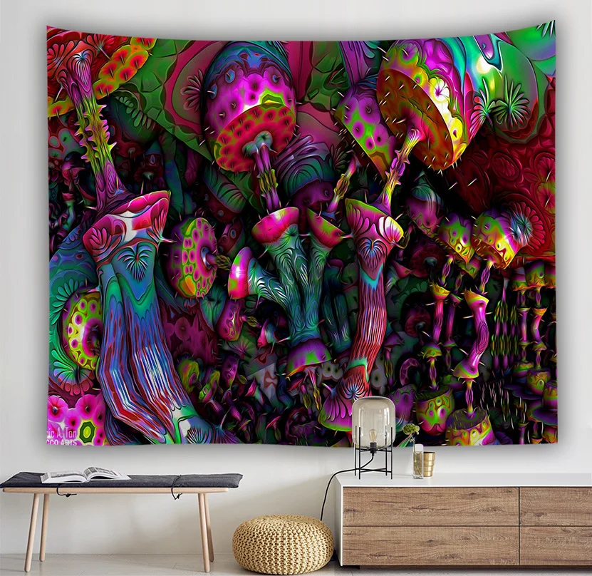 130x150cm Yrendenge Psychedelische Wandteppiche Pilz Wandteppich Abstrakte Kunst Wandbehang Hippie Wandtuch Wohnkultur Schlafzimmer Ästhetik Wandteppich Bunt 130x150cm Yrendenge Psychedelische Wandteppiche Pilz Wandteppich Abstrakte Kunst Wandbehang Hippie Wandtuch Wohnkultur Schlafzimmer Ästhetik Wandteppich Bunt