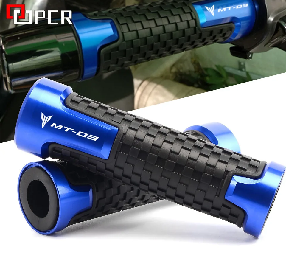 

7/8" 22mm Universal Motorcycle Handle Handlebar Hand Bar Grip For Yamaha MT03 MT-03 MT 03 Accessories With Logo MT03