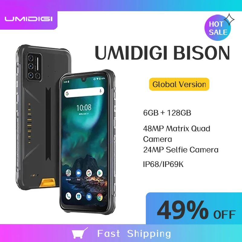 Best Buy UMIDIGI BISON Smartphone 6GB 128GB NFC Pump Express3.0 Octa Core Fingerprint Recognition/face Recognition r0QK3eOLoYE