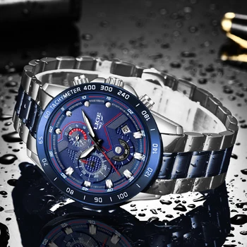 

Relogio Masculino LIGE 2020 Fashion Mens Watches Top Brand Luxury Wrist Watch Quartz Clock Blue Watch Men Waterproof dropshippin