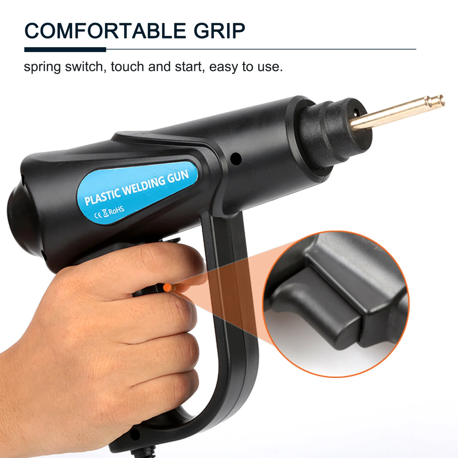 Plastic welding machine 70W Hot Stapler Plastic welding machine plastic bumper soldering iron garage tools Car bumper Repair kits PVC welder gun