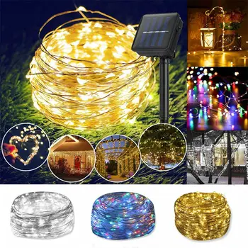 

Solar Light String 100/240 LED Garland Fairy Lights Waterproof String Outdoor Holiday Christmas Party Wedding Lamp Decor