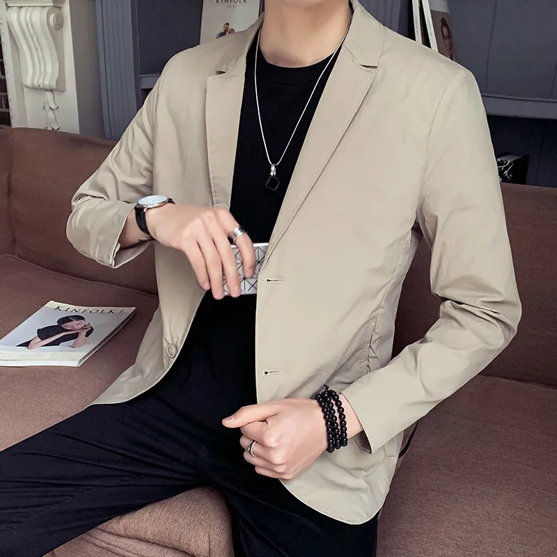 Sunscreen Man's Suit Male Leisure Time Suit Loose Coat G Thin Section Gown Self-cultivation Thin Ultrathin Clothes 9916 -p100 Sunscreen Man's Suit Male Leisure Time Suit Loose Coat G Thin Section Gown Self-cultivation Thin Ultrathin Clothes 9916 -p100