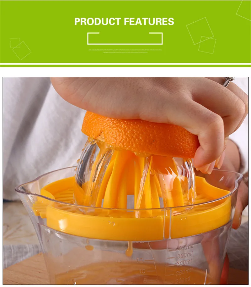 Manual Citrus Juicer for Orange Lemon Handhold Squeezer Lime Fruit Press Original Juice for Child Healthy Life M50019