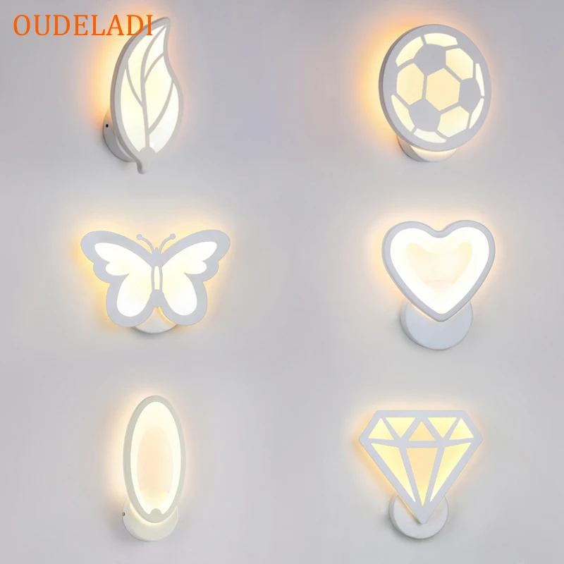 Permalink to 12W LED Acrylic wall light Children’s room bedside bedroom wall lamps arts creative Corridor Aisle Sconce Decor AC85-265V