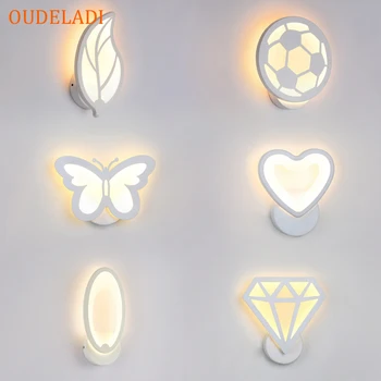 

12W LED Acrylic wall light Children's room bedside bedroom wall lamps arts creative Corridor Aisle Sconce Decor AC85-265V