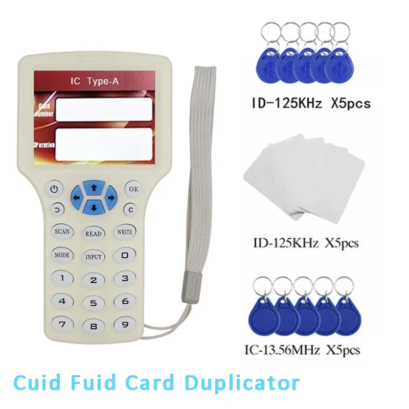 New Handheld Rfid Copier 13.56mhz Nfc Smart Chip Card Reader Cuid/fuid ...