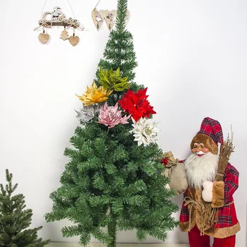 Hot Sale Christmas Simulation Flower Leaves Christmas Tree Fake Flowers Festival Artificial Flowers Wedding Decoration Supplies