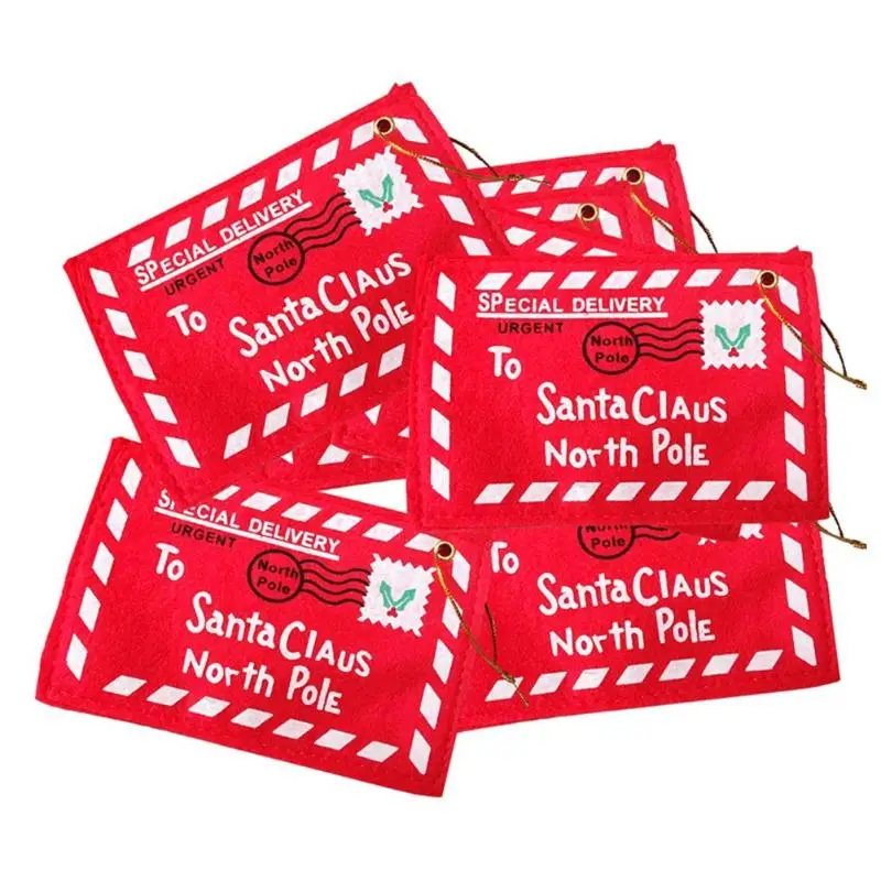 Нетканый Рождественский кулон конверт подарочные конфетные сумки вечерние елочные подвесные украшения креативные рождественские открытки праздничные памятные