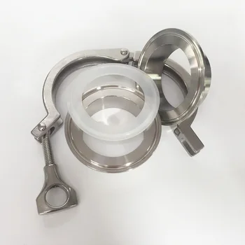 

Union 57mm Pipe O/D Sanitary 3" Tri Clamp Weld Ferrule + Tri Clamp + Silicon Gasket 304 Stainless Steel For Homebrew