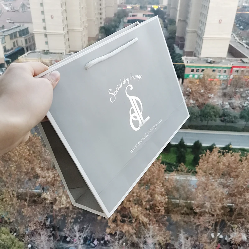 Оптовая продажа 500 шт./лот Высококачественная бумажная сумка для покупок с