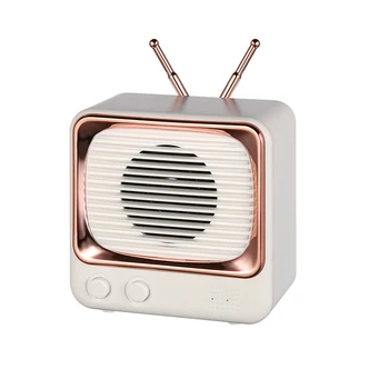 

New Arrival Retro TV Style Wireless Bluetooth Speaker Mini Portable Retro Bluetooth 5.0 Speaker Vintage Stereo Support TF Card