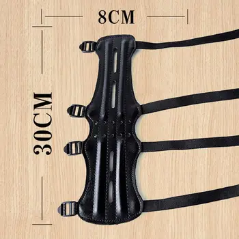 

Black Cowhide Bracers Armguard Arm Guard Portable Protective Clothing Arrow Bow Finger Practical Durable Archery Field