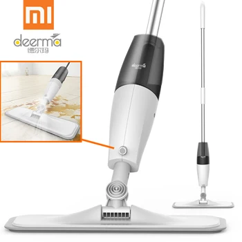 

Xiaomi Deerma Water Spraying Sweeper Mijia Floor Cleaner Carbon Fiber Dust Mops 360 Rotating Rod 350ml Tank Waxing Mop lazy mop