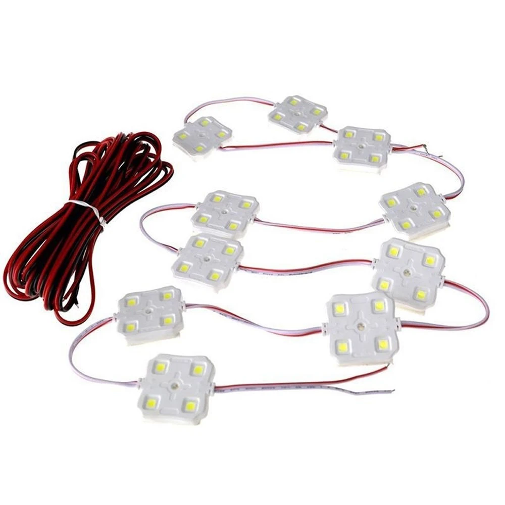 LED Module 20LED DC12V Waterproof Advertisement Design Car Interior Lights Kit Super Bright White Letter Lighting Strip