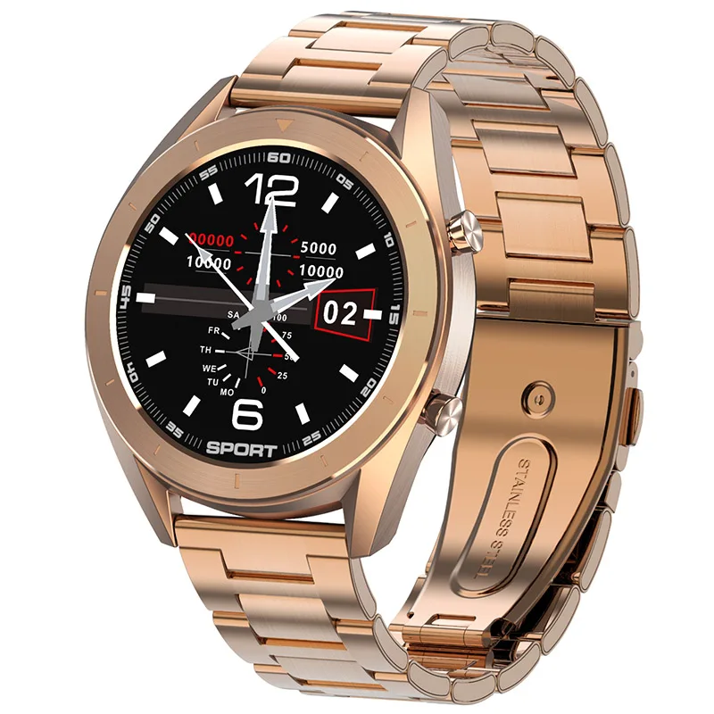 Gold Gold Steel Умные часы Timewolf IOS, Android, Bluetooth, для фотосъемки, музыки, нержавеющая сталь, умные часы, водонепроницаемые, умные часы для Android телефона - Цвет: Gold Gold Steel
