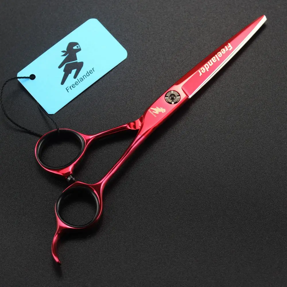 6 дюймов красные Парикмахерские ножницы 440C Профессиональные для резки