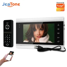 Jeatone – visiophone sans fil wi fi pour maison et appartement, sonnette intégrée, système de visiophone intelligent Tuya, déverrouillage de porte