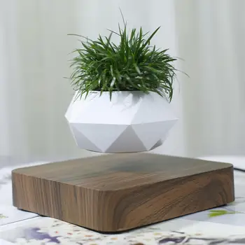 

Hot Sale Levitating Air Bonsai Pot Rotation Planters Magnetic Levitation Suspension Flower Floating Pot Potted Plant Desk Decor