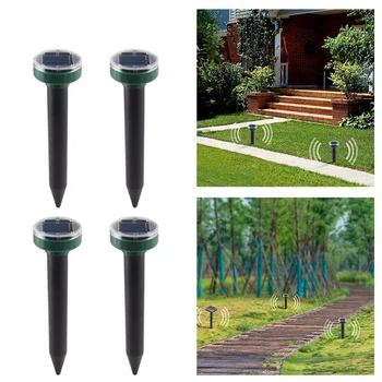 

4Pcs Outdoor Garden Yard Ultrasonic Solar Snake Mouse Pest Rodent Repeller Anti Mosquito Snake Bird Keep Animals Away