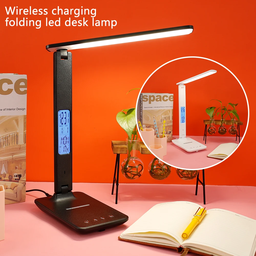 LED Desk Light with Calendar Table Lamp Dimmable USB Table Desk Lamps