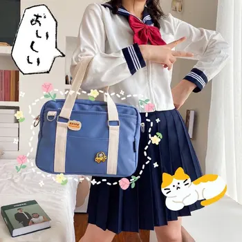 

NEW cute Japanese JK Uniform Handbag nylon Bag Women Lolita Anime Cosplay School students Girls Messenger bag Shoulder Bag