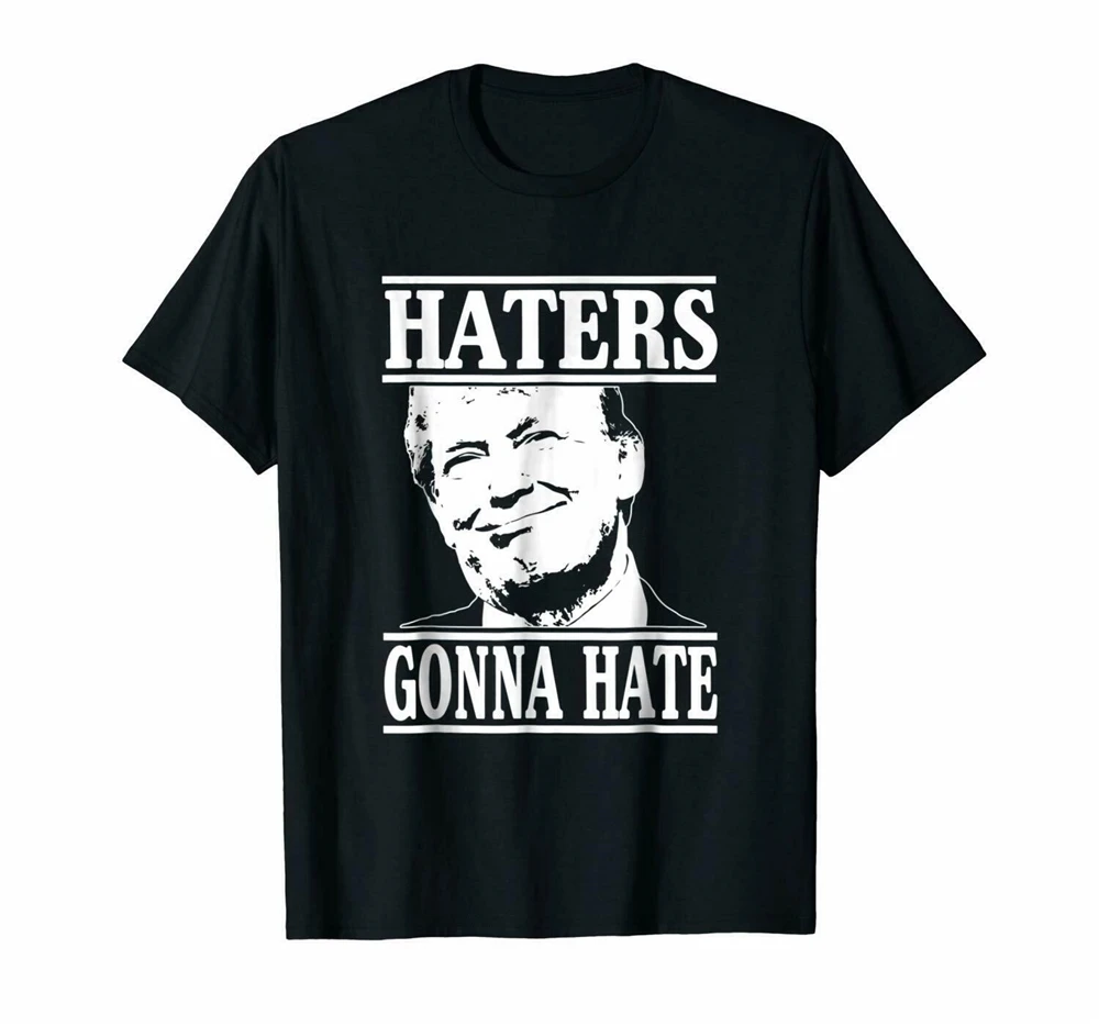Черная футболка с надписью Funny Haters gonning Hate dondad Trump President 100% хлопок Ретро |