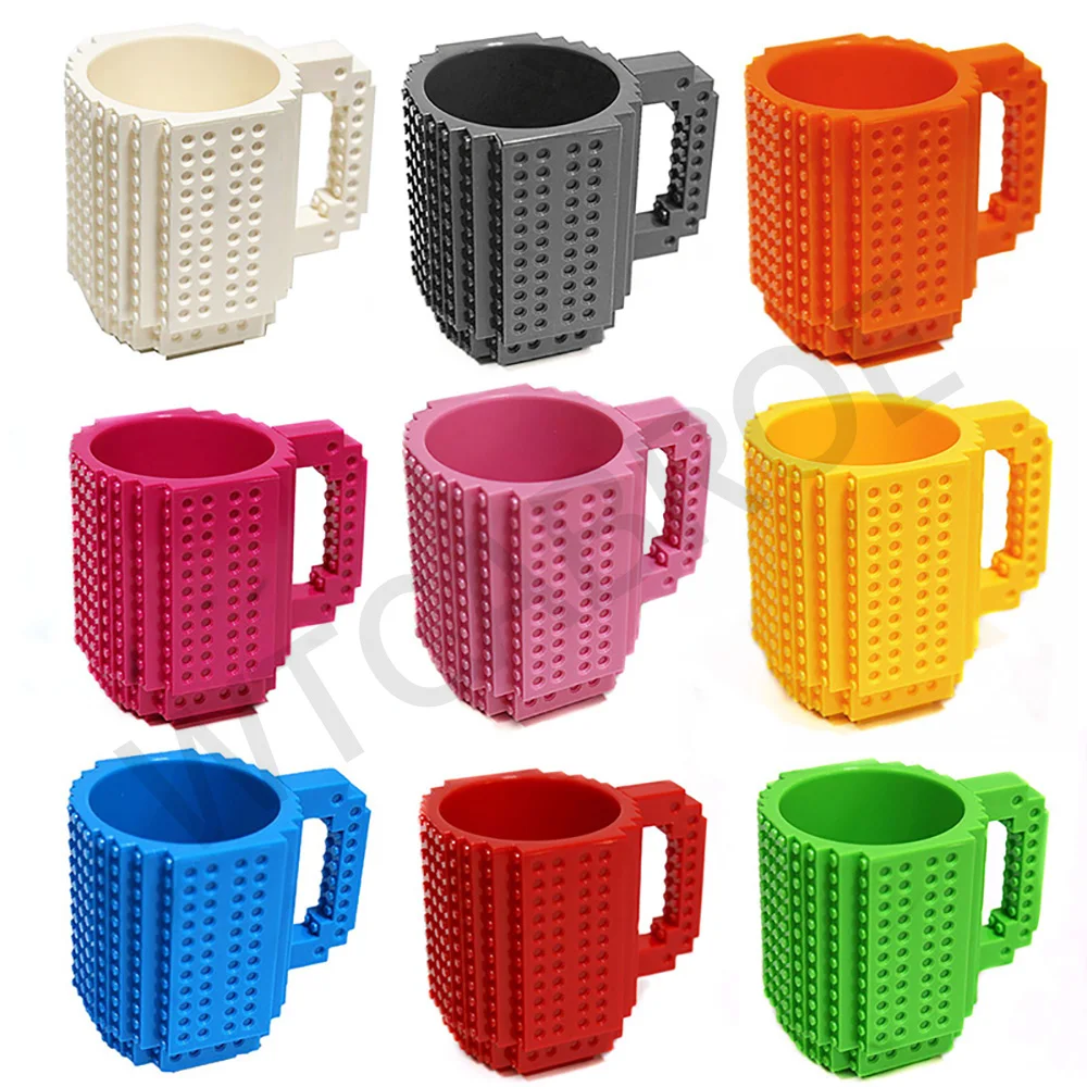 Removable Build-on Building Blocks Tea Coffee Cup DIY Block Puzzle Mug Gift