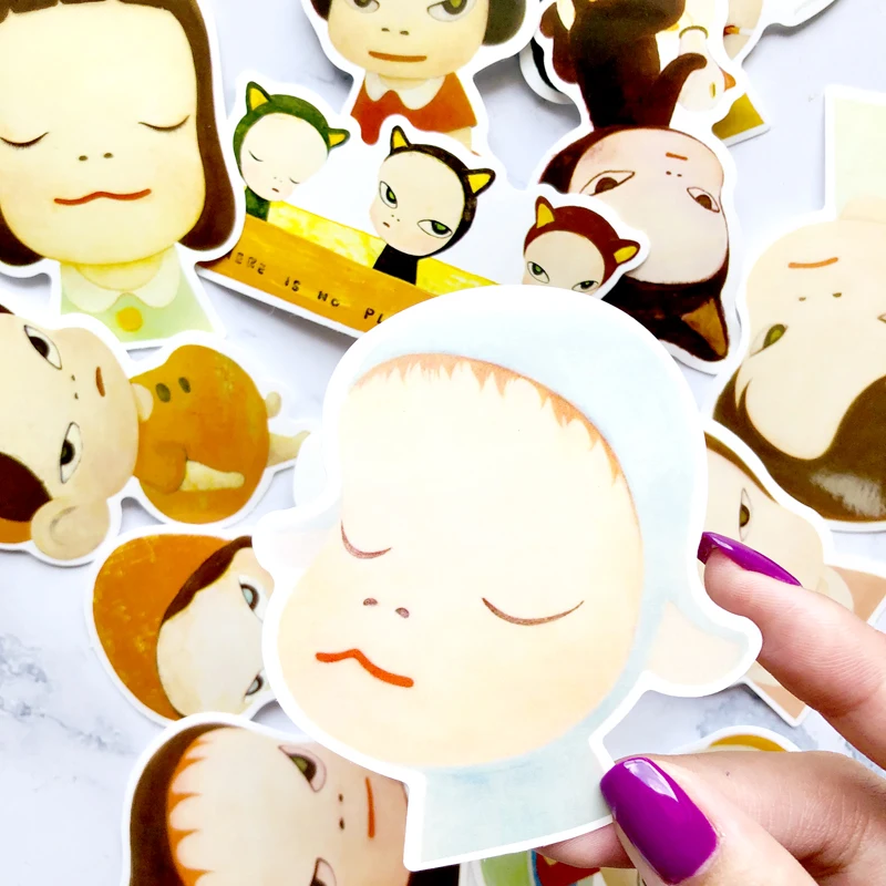 13 шт. Япония Нара Yoshitomo DIY наклейки для гитары мотоцикл ноутбук багаж скейтборд, сноуборд