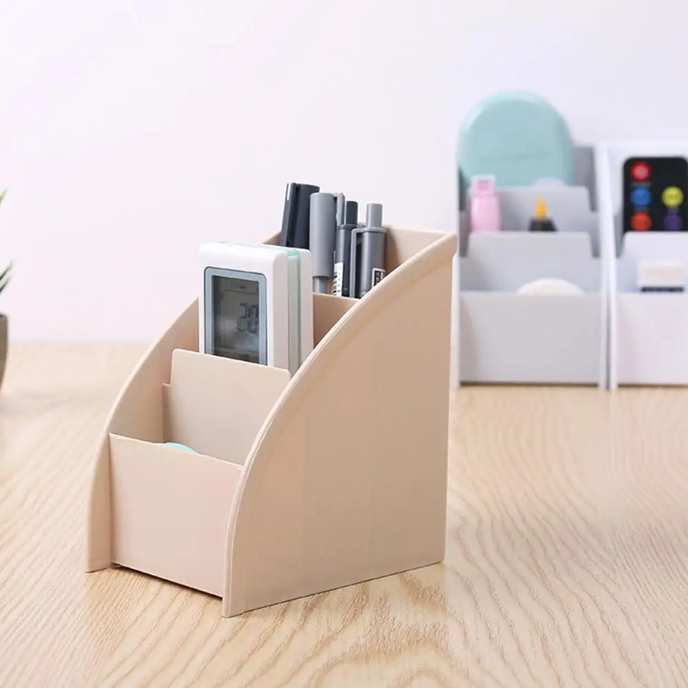 

Mobile Phone Holder Makeup Storage Case Multi-Functional Trapezoid Remote Control Organizer Office Desk Sort Out Storage Box