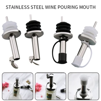 

Pour Spout Wine Bottle Pourer Stopper with Cap Cover for Oil Wine Vinegar Liquid