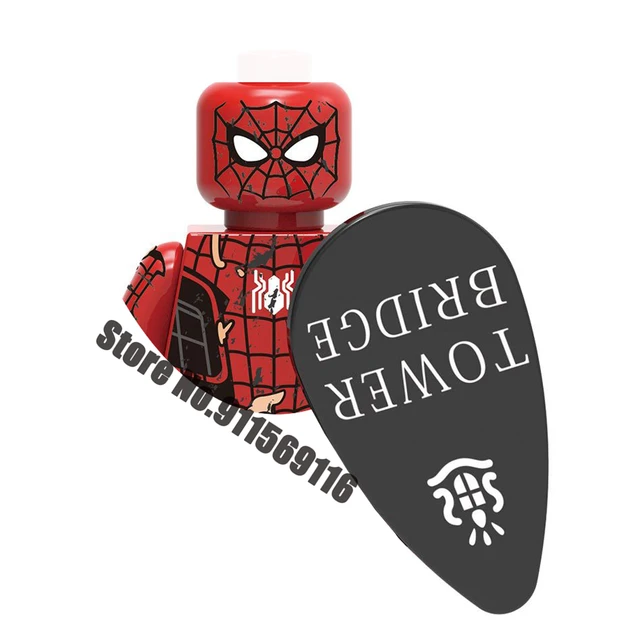 Superhero Spiderman Suit Building Blocks Bricks Mysterio Peter Parker Miles Morales Action Figures Kids Toys Christmas Gifts I-X1153