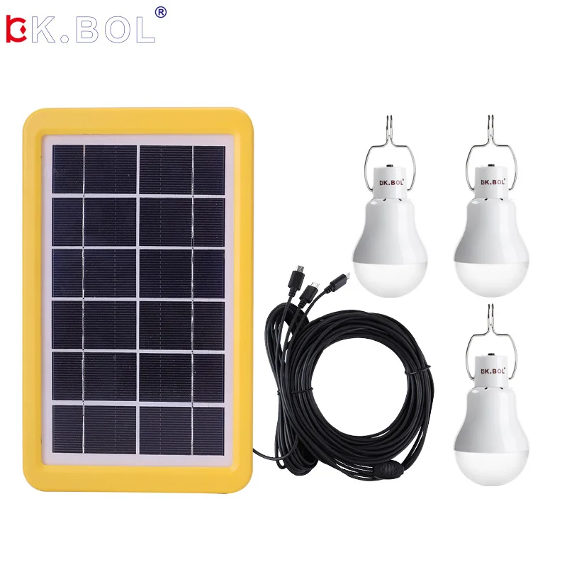 

Solar Power Generation Light Control Sensing Household Hole-Line Portable Emergency Lighting Charging Light Outdoor Small Power
