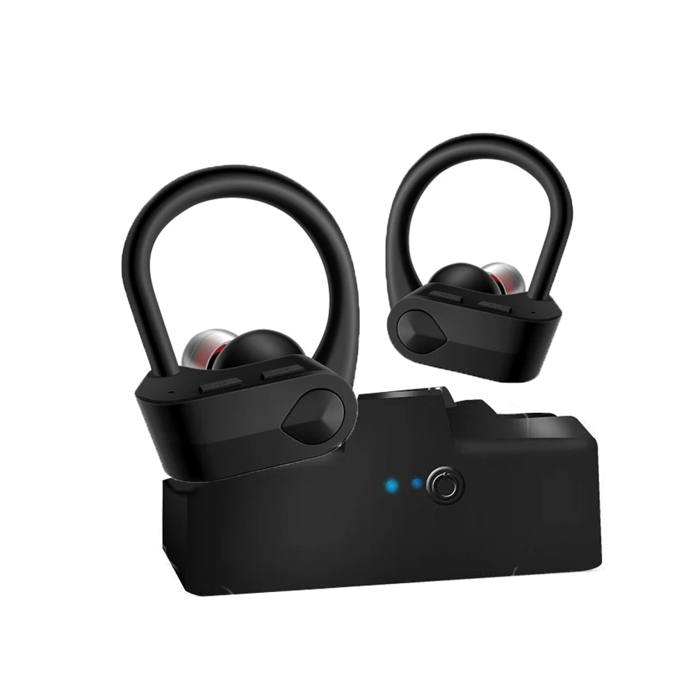 Серый Q29 Bluetooth наушники Беспроводная гарнитура спортивная Гарнитура для бега с шумоподавлением 3D стерео наушники с микрофоном и зарядным устройством - Цвет: Серый