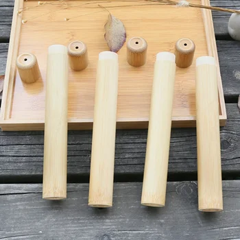 

Natural Bamboo Tube For Toothbrush Eco Friendly Travel Case Hand Made 16.8 Bamboo Toothbrush Tube Portable Travel Packing