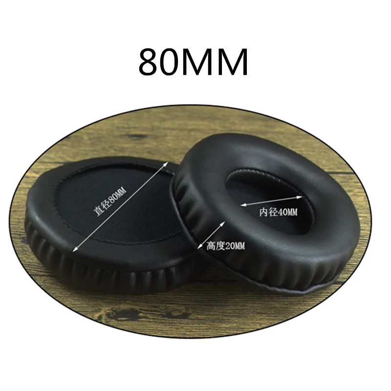 80MM Сменные мягкие амбушюры с эффектом памяти 100 мм 60 мм 80 мм 100 мм для razer для Sennheiser для Audio-Technica для DENON наушников - Цвет: 80MM