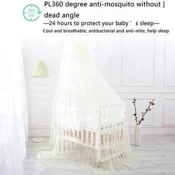 

Baby Mosquito Net Crib Insect Protection Curtain Children Nursery Play Tent Elegant Foldable Princess Bed Canopy Room Decor Dome