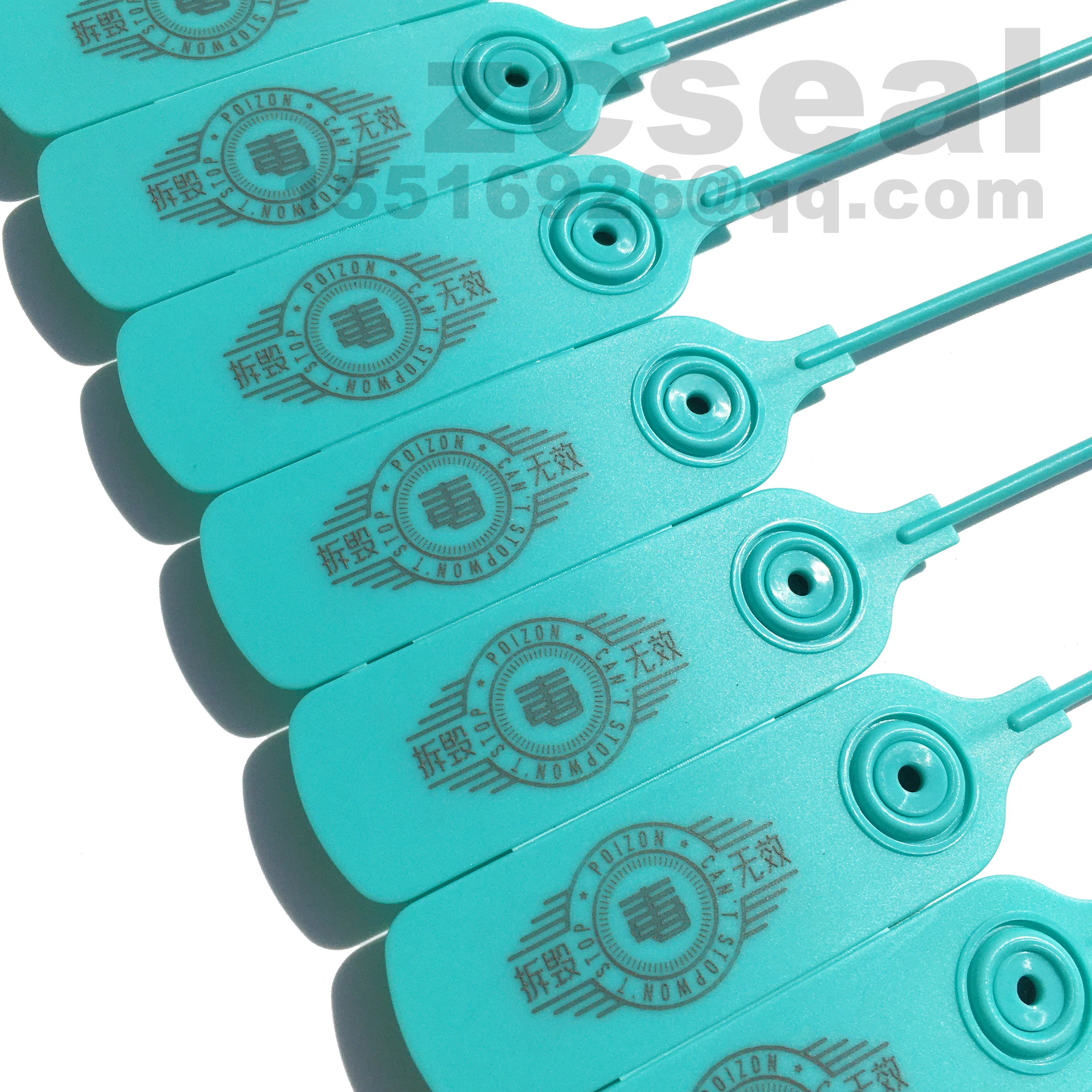 300mm plastic seals 100pcs security unsustainable anti fake disposable luxurious tag guard label flag zhengcheng seal